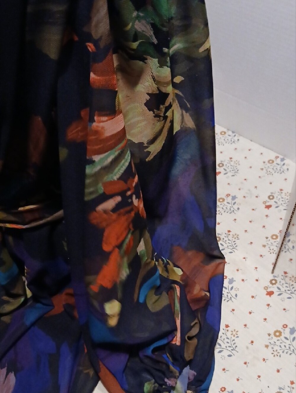 Alex Marie Navy Maxi Dress with Green, Brown & Blue Floral Print - Picture 5 of 16
